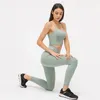 L83 Femmes fines bretelles dessus de yoga tenue d'entraînement gilet fitness réservoir sous-vêtements sexy avec coussin de poitrine amovible dame demi fronde sport 4512299