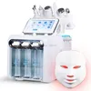 7 I 1 vattenhydro dermabrasion syre Hydrofacial Machine Skin Care Deep Cleansing Exfoliating Jet Peel med LED Mask