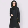 Docero Designer Spring秋の女性のパーカー薄い綿のジャケットの長い防風のスタイリッシュなフード付きコートキルティングアウター211013