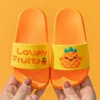 Pantofole per bambini estivi per ragazze dei ragazzi Infradito Cartoni animati Frutta Scarpe da spiaggia per bambini Baby Indoor House Toddler 210712