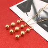 Pendente per perline collane orecchini set di gioielli per le donne ragazze adolescenti oro palline rotonde gioielli gioielli regali