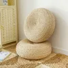 Kussen/decoratief kussen tatami kussen handgemaakte stro pouf stoel vloer meditatie home decor