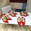 2023 nouveau design élégant dames chaussures habillées talons hauts Bing pantoufles sandales cristal sangle stiletto sexy bout pointu fête mariage EUR taille 35-42