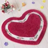 Heart Shape Nonslip Bath Mat Embroidered Toilet Rug Kit Water Absorption Door Mat for Bathroom Toilet Bedroom 2 Sizes Floor Mat 211109