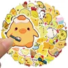 50 PCS Mixed Graffiti adesivi per skateboard Cartoon piccolo pollo giallo per auto Laptop Frigo Casco Pad Bicicletta Bici Moto PS4 libro Chitarra Pvc Decal