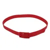Belts Unisex Stylish Candy Colours Silicone Plastic Belt Red