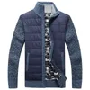 Maglioni da uomo Maglione invernale in pile Cappotto spesso Patchwork Cardigan in lana Giacche lavorate a maglia Muscle Fit Abbigliamento maschile alla moda per l'autunno