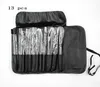 13 pc's make -up borstelset professioneel met tas zwart houten handgreep geiten haar cosmetische borstels kit