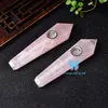 Amazing Natural Rose Pink Quartz Crystal Pipe SET Smoking TOBACCO Wand U.S