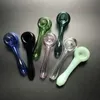 Mini Glass Pipes 4 Inch Hand Smoking Pipes 8 Colors Pyrex Oil Burner Accessories Hand Spoon Tobacco Pipe Hot Selling