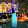 Składany Halloween nadmuchiwany duch ornament z kolorowym flash halloween dekoracyjnymi rekwizytami dla domu dziedziniec ogrodowy