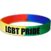 13 Design LGBT-Silikon-Regenbogen-Armband Partybevorzugung Buntes Armband Pride-Armbänder DHL-freie Lieferung