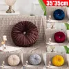 Velvet Pleated Round Pumpkin Pillow Couch Cushion Floor Pillow Decor For Home Car Office Chair Cushion Sofa Couch Back Pillow 210611