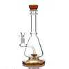 Lampe à kérosène forme bécher bongs narguilé verre conduite d'eau plates-formes pétrolières recycleur bong double filtre dab rig