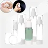 30 50 ml Esvaziamento Plástico Airless Spray Garrafa Transparente Cosméticos Bomba de Vácuo Creme Perfume Contêiner de óleo essencial