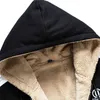 Inverno Giacca di Lana Degli Uomini Streetwear 2021 Brand New di Spessore Cappotti Caldi Uomini Con Cappuccio Della Chiusura Lampo Bomber Giacca Maschile Lettera Stampa Cappotto Y1109