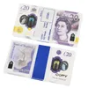 Prop Money Toys Livres britanniques GBP British 10 20 50 faux billets commémoratifs jouet pour enfants cadeaux de Noël ou film vidéo N1JZZP6A