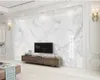 Özel Herhangi Boyutu 3D Duvar Kağıdı Modern Minimalist Caz Beyaz Mermer Ev Dekor TV Arka Plan Duvar Dekorasyon Boyama Duvar Kağıtları