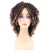 Kort dreadlock curly peruk för afrikanska kvinnor syntetiska mjuka faux locs virkning hår peruker svarta bouncy locs flätor wig5328440