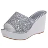 Womens Fashion Bling Wedges Sandals Ladies Shoes Open Platform Scarpe Roman Buty Damskie Summer Beach Sandalia7600432