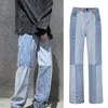 Мужские джинсы 2021 Мода свободные Шищеные Широкие Брюки Брюки Мужской Все-Матч Прямой Большой Размер № 01