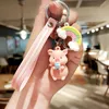 Creative Cute Pig Key Rings Pendant for Backpack Space Astronaut Planet Keychain Spaceman Universe Metal Ring