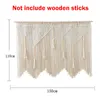 Gobeliny Duża ściana Wisząca Macrame Makrobata Tkanina Koc Do Salonu Sofa Wedding Background Decor Tassel