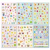 6PCS Pack Autocollants De Pâques Enfants Dessin Animé Lapin Oeufs Colorés Décoration Autocollant Les Éléments De Printemps Lapin Poussin Fleurs Autocollants Pour Livre