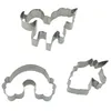 3 sztuk / zestaw Ze Stali Nierdzewnej Unicorn Cookie Cutter Cukierki Bisktuit Mold Narzędzia do pieczenia Rainbow Metal Ciasto Ciasto Kremówki Frezy Mold