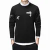 Embroidery Clothing Sweater Men Casual O-neck Pull Homme Knitted Cotton Pullover Men Autumn Fashion Jumper Sweater Cute Oversize 210601