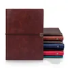 PU Leather Note Book Cover Spirala Notebook A5 Planner Organizator Travel Journal Diary 6 Ring Binder Biurowanie QX2B 210611