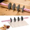 Undefined Rolling Pin Multi-function Bread Set Adjustable Blade Roller Pins Croissant Cutter 210401