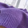 Женские свитера Ebainhui 2021 Осенний пуловер свитер Женщины Свободные поворотный воротник Верхняя одежда Мягкая твердая короткая вязаная вершина
