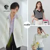 Fansilanen multicolor office lady casual blouse tröja kvinnor solid långärmad knapp upp våren kvinnlig elegant vit topp 210607