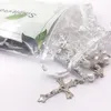 Party Favor Simplewoo First Communion Gifts Baptism Rosary Favors Recuerdos De Bautizo Quinceanera WHITE/SILV, Pack Of 12pcs