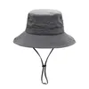 Mannen Fisherman Hat Outdoor Vissen Basin Caps Zonnebrandcrème UV Ademend Sunshade Hoeden Lente Zomer Wide Brim Cap HHC7579