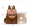 Knapsack Student Fashion leisure Women shoulder bag High quality PU+Oxford Backpack Style handbag Small Stripes A3558