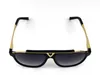 men vintage sunglasses 0937 square plate metal combination board strong euro size UV400 lens with box