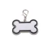 Sublimation vierge en acier inoxydable Dog Tag porte-clés collier pendentif chaleur transfert thermique impression bricolage carte d'identité pour animaux de compagnie pendentifs en métal lisse YY247