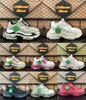 Triple S 17FW Sneakers Moda Mężczyźni Kobiety Casual Data Buty Neon Green Tripler Black Różowy Kryształ Wyczyść Sole Bottom Paryż Platformy Buty