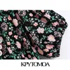 Kobiety Chic Moda Aplikacje Floral Print Mini Sukienka Krótki Rękaw Elastyczny Talia Kobiece Suknie Vestidos 210420