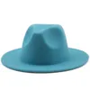 Fedoras Felt Fedora Hat for Women Men Women's Men's Hats Ladies Wide Brim Cap Woman Man Jazz Panama Caps Autumn Winter Wholesale 26colors