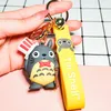 Fashion- and Korean Cartoon Totoro Silicone Doll Keychain Animation Schoolbag Cute Creative Pendant Small Gift