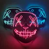 Cosmask Cadılar Bayramı Neon Maske LED Maskeler Parti Maskeli Beklentisi Işık Karanlık Maskeler Cosplay Kostüm Malzemeleri