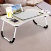 Table pliable pour ordinateur portable, plateau de lit pour ordinateur portable, support de lecture pour ordinateur portable, table de canapé, bureau de lit avec tiroir latéral pour lire un livre, regarder un film sur le lit/canapé