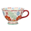 Caneca de café pastoral pintada à mão Creme de café da manhã criativo Copo de leite Tazas de Cafe Canecas de Natal turco C6m