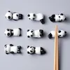 Adorable Panda Chopstick Rest Art Craft Porcelain Spoon Stand Fork Knife Holder Kitchen Supplies for Japanese Chinese Restaurant