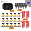 農業温室ドリップ灌漑システムのためのムチアキー100m 2Lph圧力補償エミッタ水塗りキットw /パンチャー210610