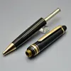 Promotion - Luxury Msk-145 Black Resin Ballpoint pen High quality Writing Ball point pens Stationery School Office supplies with Serial Number