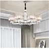 현대 샹들리에 거실 크리스탈 램프 단순한 가벼운 고급 분위기 홈 침실 창조적 인 성격 유럽 레스트 우두 천장 조명